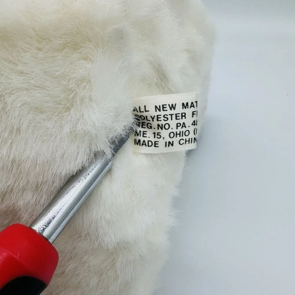 Vintage 1986 Berrymore Dog Plush Squeaks Adventures Moostletoe Christmas Snoball